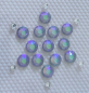 Preview: Swarovski-Bügelapplikation Stern Gelb Violett Grün