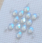 Preview: Swarovski-Bügelapplikation Stern Pastell changierend