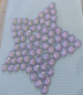 Preview: Swarovski-Bügelapplikation Stern gefüllt rosa-hellblau-hellgrün
