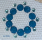 Preview: Swarovski-Bügelapplikation Ornament mini Dunkelgrün