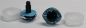 Preview: 1 Paar Sicherheitsaugen geschwungen transparent durchgefärbt klar mit Glitter hellblau 23 mm x 20 mm