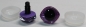 Preview: 1 Paar Sicherheitsaugen geschwungen transparent durchgefärbt klar mit Glitter violett 23 mm x 20 mm
