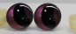 Preview: 1 Paar Sicherheitsaugen trapezoid 25 mm rotbraun changierend metallic gebogene Pupille Schaf Mond