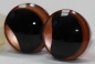 Preview: 1 Paar Sicherheitsaugen trapezoid 16 mm orange metallic gebogene Pupille Schaf Mond