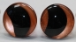 Preview: 1 Paar Sicherheitsaugen trapezoid 18 mm orange metallic gebogene Pupille Schaf Mond