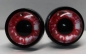 Preview: 1 Paar 14 mm Sicherheitsaugen Kunststoff mit Glas rot-weiß