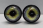 Preview: 1 Paar 14 mm Sicherheitsaugen Kunststoff mit Glas gelb flieder