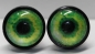 Preview: 1 Paar 14 mm Sicherheitsaugen Kunststoff mit Glas grün