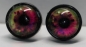 Preview: 1 Paar 14 mm Sicherheitsaugen Kunststoff mit Glas pink bunt