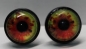 Preview: 1 Paar 14 mm Sicherheitsaugen Kunststoff mit Glas rot-grün