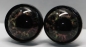 Preview: 1 Paar 14 mm Sicherheitsaugen Kunststoff mit Glas rot dunkel