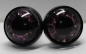 Preview: 1 Paar 14 mm Sicherheitsaugen Kunststoff mit Glas pink dunkel