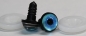 Preview: 1 Paar 14 mm Sicherheitsaugen Kunststoff mit Glas türkis hellblau