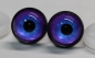 Preview: 1 Paar 14 mm Sicherheitsaugen Kunststoff mit Glas purpur blau