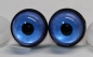 Preview: 1 Paar 14 mm Sicherheitsaugen Kunststoff mit Glas hellblau