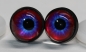 Preview: 1 Paar 14 mm Sicherheitsaugen Kunststoff mit Glas rot blau