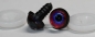Preview: 1 Paar 14 mm Sicherheitsaugen Kunststoff mit Glas rot blau