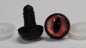 Preview: 1 Paar 17 mm Sicherheitsaugen Kunststoff mit Glas rot hellgelb