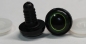Preview: 1 Paar 17 mm Sicherheitsaugen Kunststoff mit Glas grün schwarz ovale Pupille