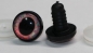 Preview: 1 Paar 17 mm Sicherheitsaugen Kunststoff mit Glas rose pastell schwarz ovale Pupille