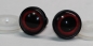 Preview: 1 Paar 17 mm Sicherheitsaugen Kunststoff mit Glas rot schwarz ovale Pupille