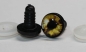 Preview: 1 Paar 17 mm Sicherheitsaugen Kunststoff mit Glas gelb braun