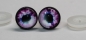 Preview: 1 Paar 17 mm Sicherheitsaugen Kunststoff mit Glas weiß rosa violett