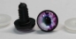Preview: 1 Paar 17 mm Sicherheitsaugen Kunststoff mit Glas weiß rosa violett