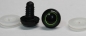 Preview: 1 Paar 17 mm Sicherheitsaugen Kunststoff mit Glas grün dunkel ovale Pupille