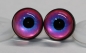 Preview: 1 Paar 17 mm Sicherheitsaugen Kunststoff mit Glas pink blau