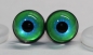 Preview: 1 Paar 17 mm Sicherheitsaugen Kunststoff mit Glas grün blau