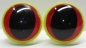 Preview: 1 Paar 22 mm Sicherheitsaugen Kunststoff mit Glas rot Katze Drache