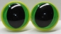 Preview: 1 Paar 22 mm Sicherheitsaugen Kunststoff mit Glas grün Katze Drache