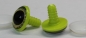 Preview: 1 Paar 22 mm Sicherheitsaugen Kunststoff mit Glas gelb grün ovale Pupille