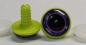 Preview: 1 Paar 22 mm Sicherheitsaugen Kunststoff mit Glas rosa violett ovale Pupille
