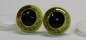 Preview: 1 Paar 22 mm Sicherheitsaugen Kunststoff mit Glas goldgelb braun ovale Pupille