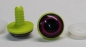 Preview: 1 Paar 22 mm Sicherheitsaugen Kunststoff mit Glas purpur schwarz ovale Pupille