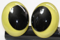 Preview: 1 Paar Sicherheitsaugen oval 23,5 mm x 18,5 mm goldgelb Schielaugen