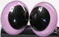 Preview: 1 Paar Sicherheitsaugen oval 23,5 mm x 18,5 mm lila Schielaugen