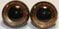 Preview: 1 Paar Sicherheitsaugen 18 mm bronzebraun metallisch