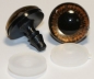 Preview: 1 Paar Sicherheitsaugen 18 mm bronzebraun metallisch