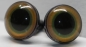 Preview: 1 Paar Sicherheitsaugen 14 mm mittelgroße runde Pupillen beigeblau schimmernd verschiedenfarbige Iris