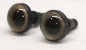 Preview: 1 Paar Sicherheitsaugen 12 mm mittelgroße runde Pupillen grünblau schimmernd verschiedenfarbige Iris