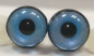 Preview: 1 Paar Sicherheitsaugen 12 mm kleine runde Pupillen zartblau schimmernd verschiedenfarbige Iris