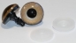 Preview: 1 Paar Sicherheitsaugen 20 mm kleine runde Pupillen zartbeige schimmernd verschiedenfarbige Iris