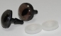 Preview: 1 Paar Sicherheitsaugen 18 mm beige tief violettsilber schimmernd Katze Drache