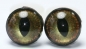 Preview: 1 Paar Sicherheitsaugen 16 mm bronzegrün tief schimmernd Katze Drache