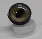 Preview: 1 Paar Sicherheitsaugen 12 mm mittlere geschlitzte Pupillen beige schimmernd verschiedenfarbige Iris