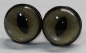 Preview: 1 Paar Sicherheitsaugen 14 mm mittlere geschlitzte Pupillen beige schimmernd verschiedenfarbige Iris