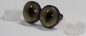 Preview: 1 Paar Sicherheitsaugen 14 mm mittlere geschlitzte Pupillen beige schimmernd verschiedenfarbige Iris